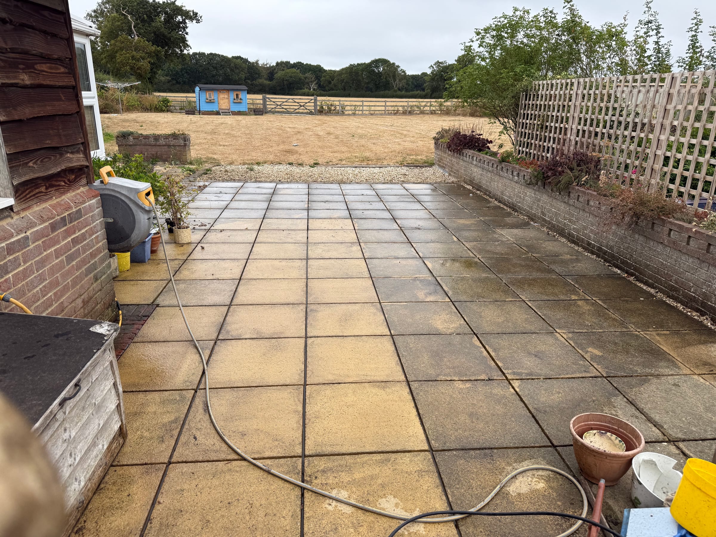 Patio area after the garden refresh