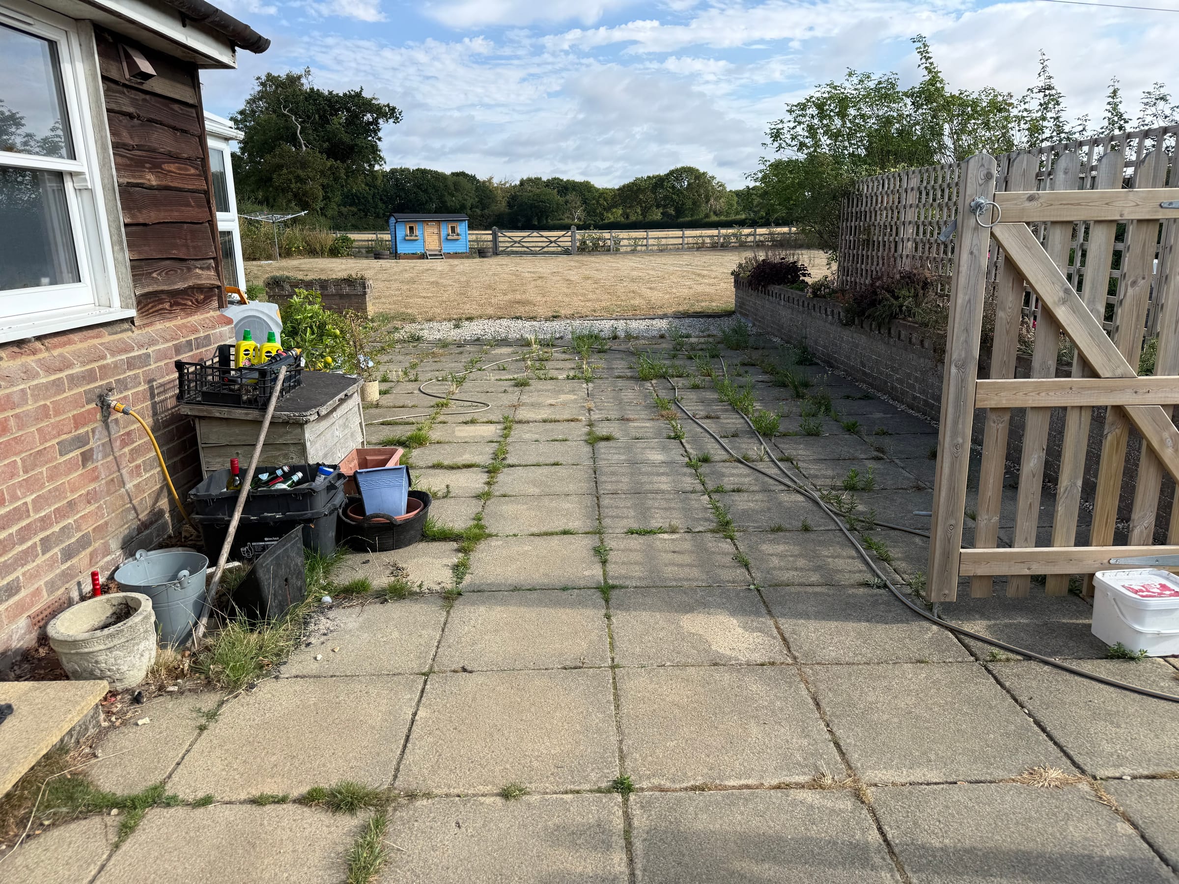 Patio area before the garden refresh